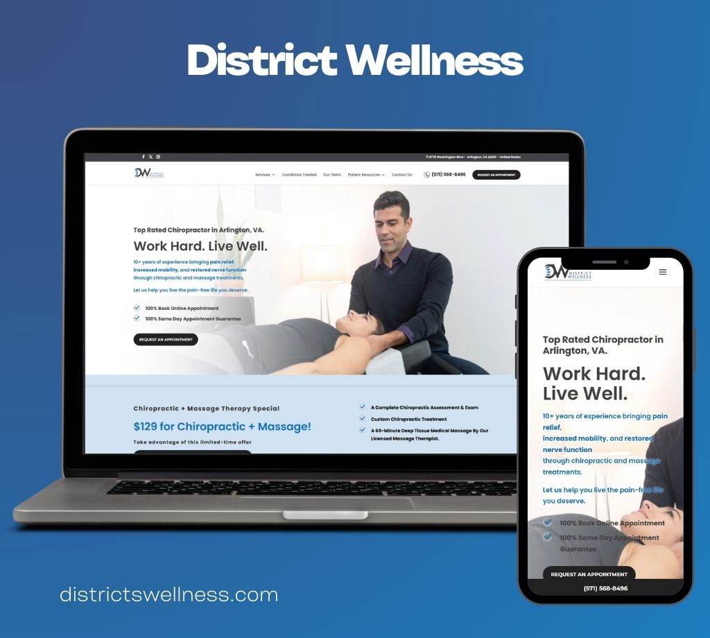 Districts Wellness website by The Leading Practice