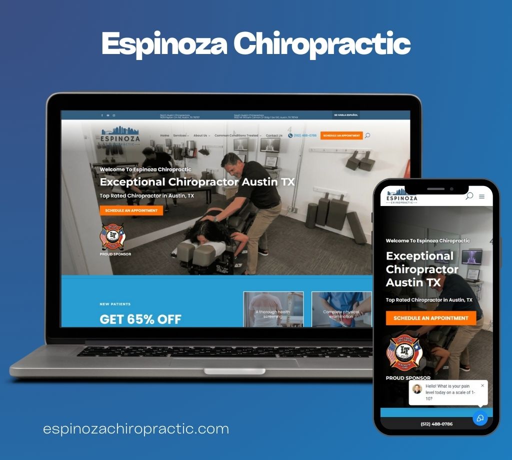Espinoza Chiropractic website by The Leading Practice